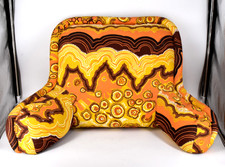VTG 1970s Bedrest Bed Reading Pillow w/Arms G...