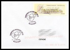 FRANCE 2014 ATM LISA Pli Premier Jour FDC - Timbres Passion Poitiers dove