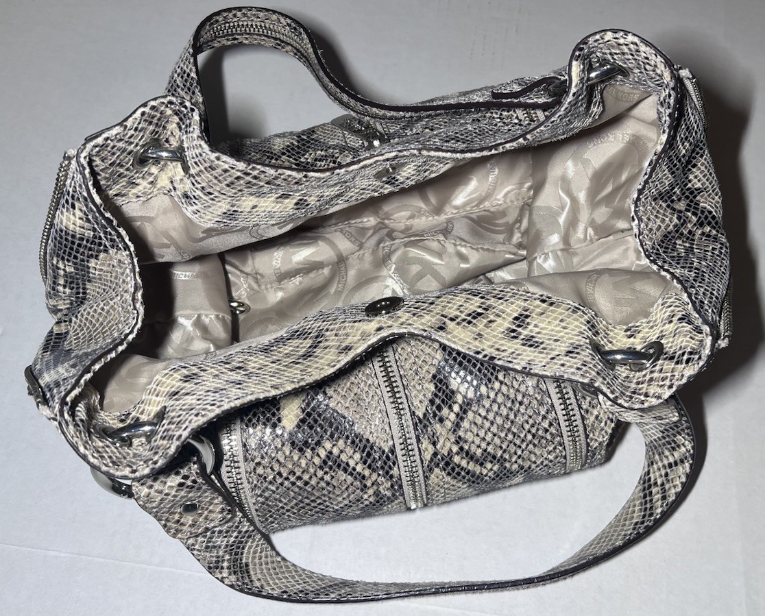 Michael Kors Python Effect Leather Shoulder Bag W… - image 2