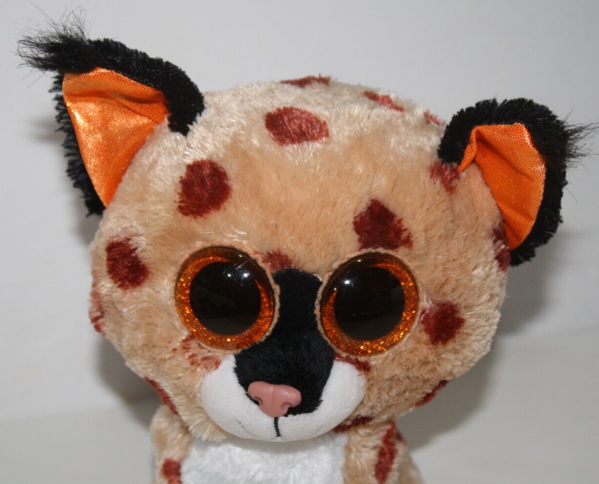 Ty Beanie Baby Boos Cat 8" Buckwheat Lynx Medium Stuffed Animal Plush