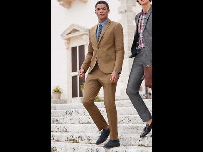 Next Mens Tan Suit Jacket Size 36L #001 - Main Image