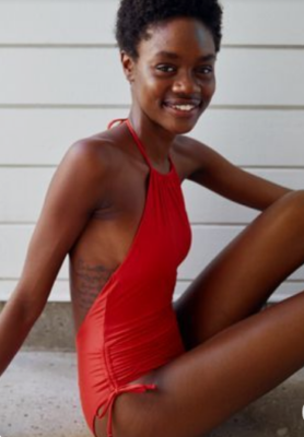 Aerie Hi-neck One Piece Red Size 2XL 6454