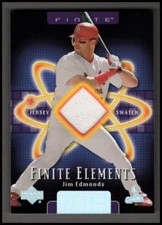 2003 Upper Deck Finite Elements Game Jersey #JE Jim Edmonds Jersey - NM-MT