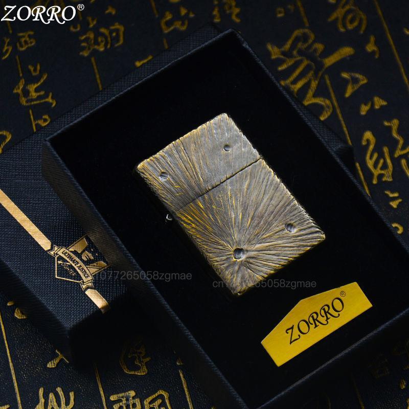 Five-side Engraved, Windproof Flint Wheel Retro Design