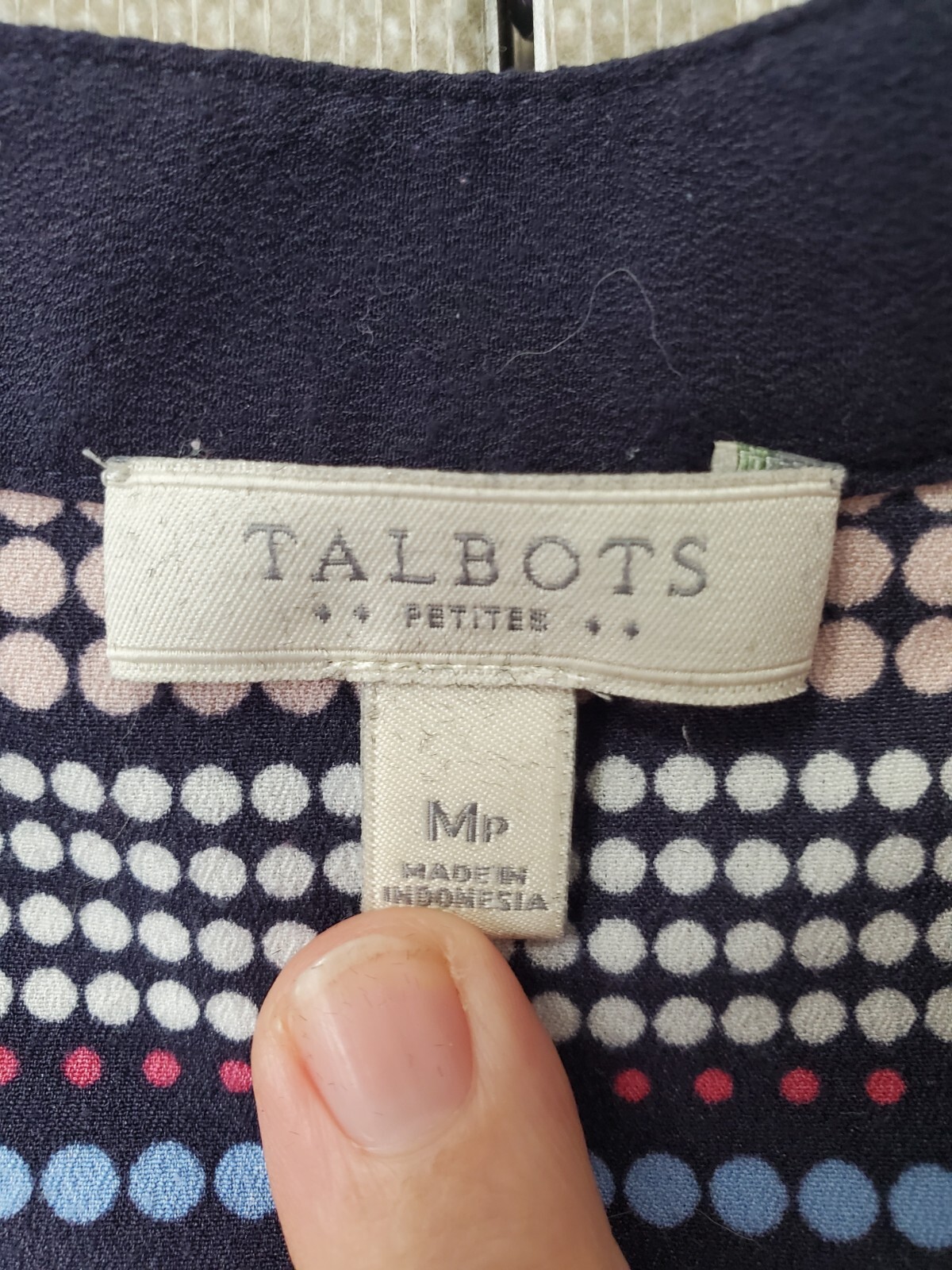 Talbots Petites Multicolor Dot Pattern Sleeveless… - image 3