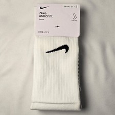 New Nike MatchFit Knee High Soccer Socks Style CV1956-102 Size XS/YTH 13C-3Y