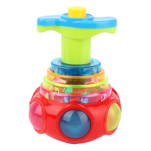 Spinning Top Toy Toddler LED Shining Music Spinner Toy Light Up Spinning Tops - Picture 3 of 10