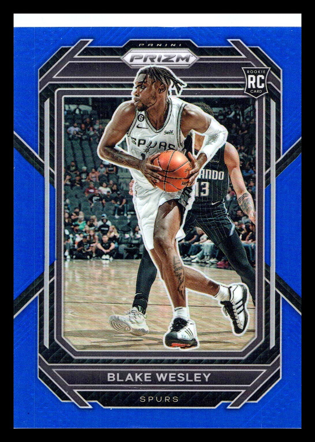 2022-23 Panini Prizm Blue Prizm /199 Blake Wesley #264 Rookie RC Spurs