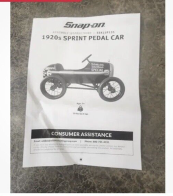 Snap-On Tools SOCKET WRENCH SPECIAL- 1920's SPRINT PEDAL CAR