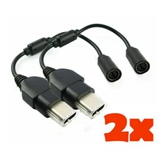 LOT 2X Breakaway Trip Cord Cable For Wired Original Microsoft Xbox Controller