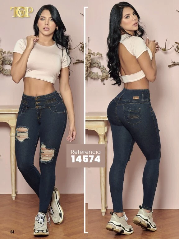 Women Colombian Butt Lifting Jeans Skinny Push Up Skinny High Rise Waist  Pants