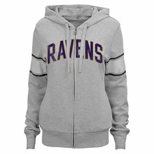 NFL Junior Girls Baltimore Ravens "Boyfriend" Full Zip Hoodie
