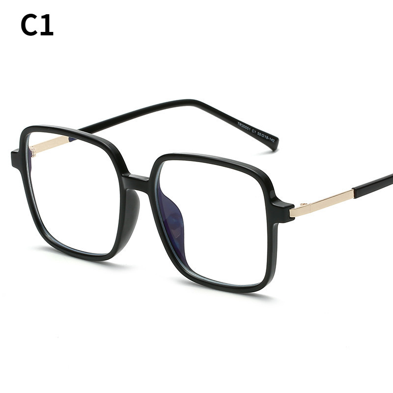 1x Unisex PC Glasses Transparent Large Frame DIY Anti Blue Light Eyewear Goggles