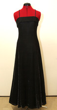 Nightway Collection Black Silver Metallic Spaghetti Straps Holiday Wear Dress 4