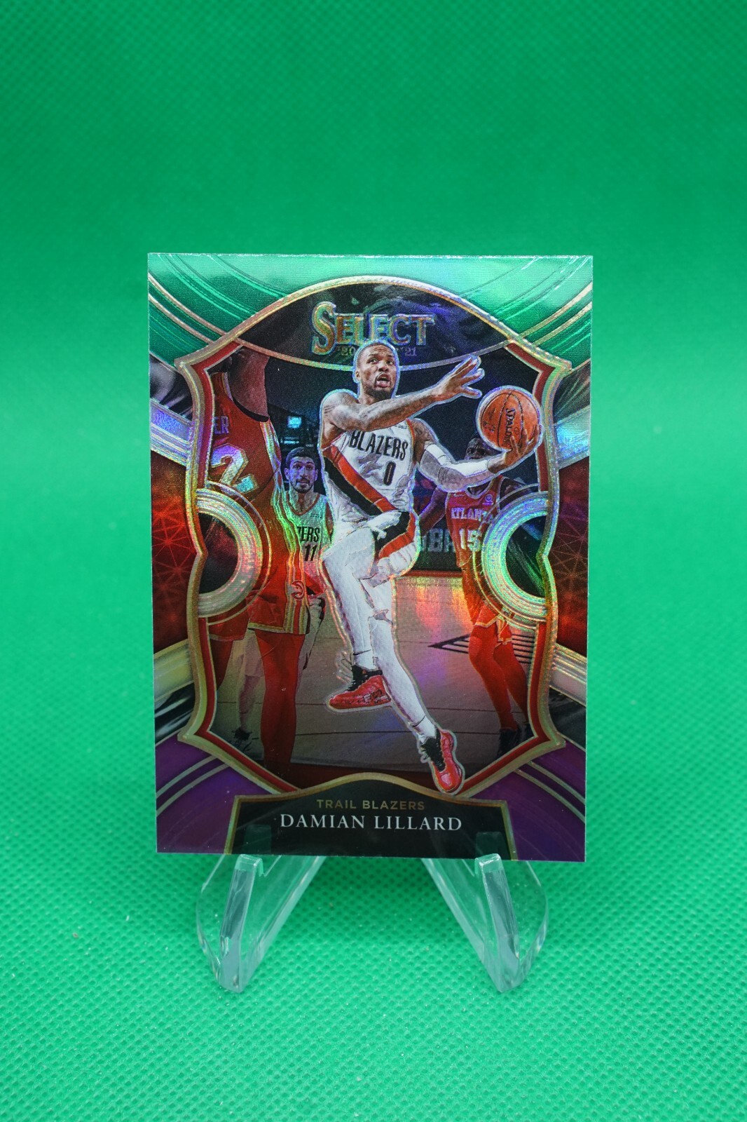 2020-21 Select Base Concourse Green White Purple #24 Damian Lillard TL4