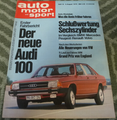 AMS 16/1976 Audi 100 C2, Mercedes 250 W 123, Volvo 164, BMW 525, R 30