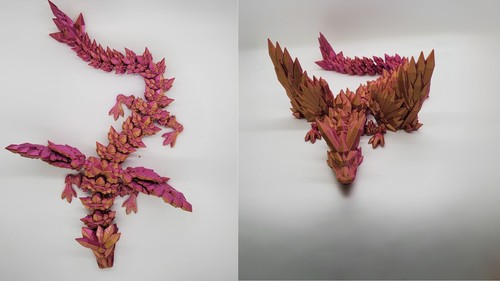 Articulated Crystal winged Dragon-3d printed different colors and sizes - Picture 3 of 10