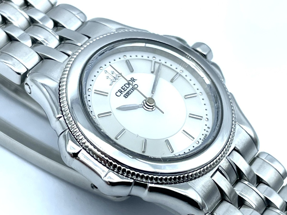 Near MINT Vintage SEIKO Credor Pacifique Quartz Ladies Watch K18WG