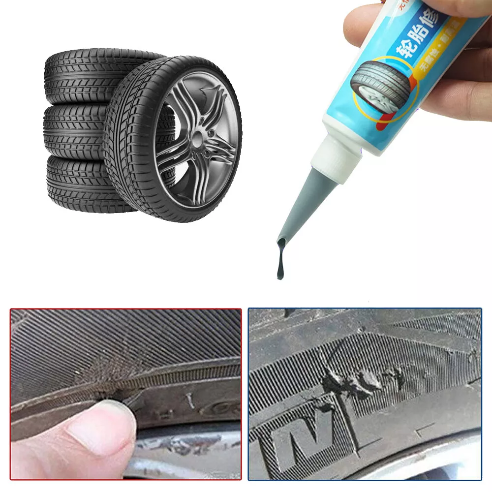 1x Car Tire Repair Glue Liquid Rubber Glues Non-corrosive Instant