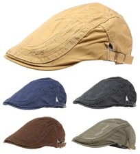 100 Cotton Newsboy Cap Ivy Hat Gatsby Adjustable Summer Spring Golf Hat Men