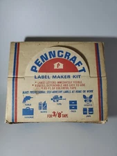Vintage Penncraft Label Maker Kit Blue Label Maker With Labels Made in USA 