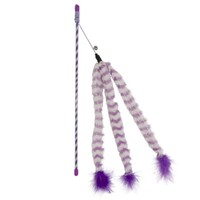 Duvoplus Cat Toy Spielangel Catchy PlüSch-Schwanz - Violett/Weiß