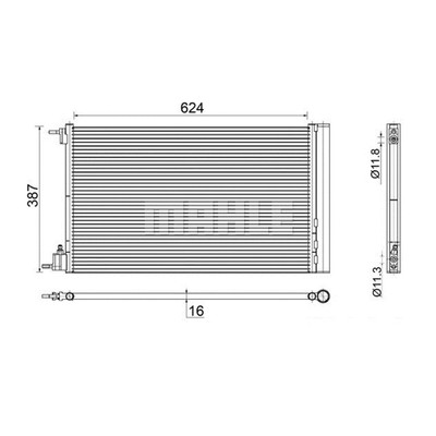 MAHLE Air Conditioning Condenser AC 552 000S FOR Insignia Malibu 9-5 Genuine Top