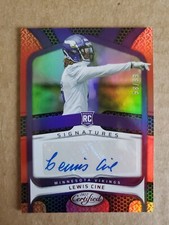 2022 Certified Rookie Signatures Mirror Red Lewis Cine Auto /99 Vikings !!!