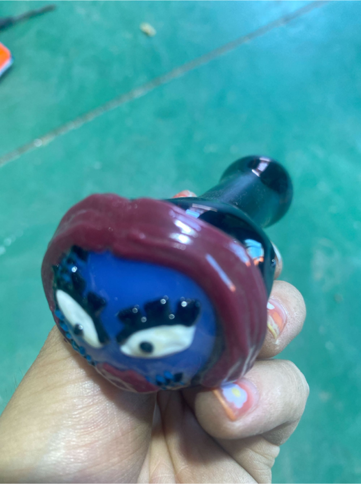 Glass HAMMER PIPE COLLECTIBLE TOBACCO SMOKING HERB BOWL HAND PIPES