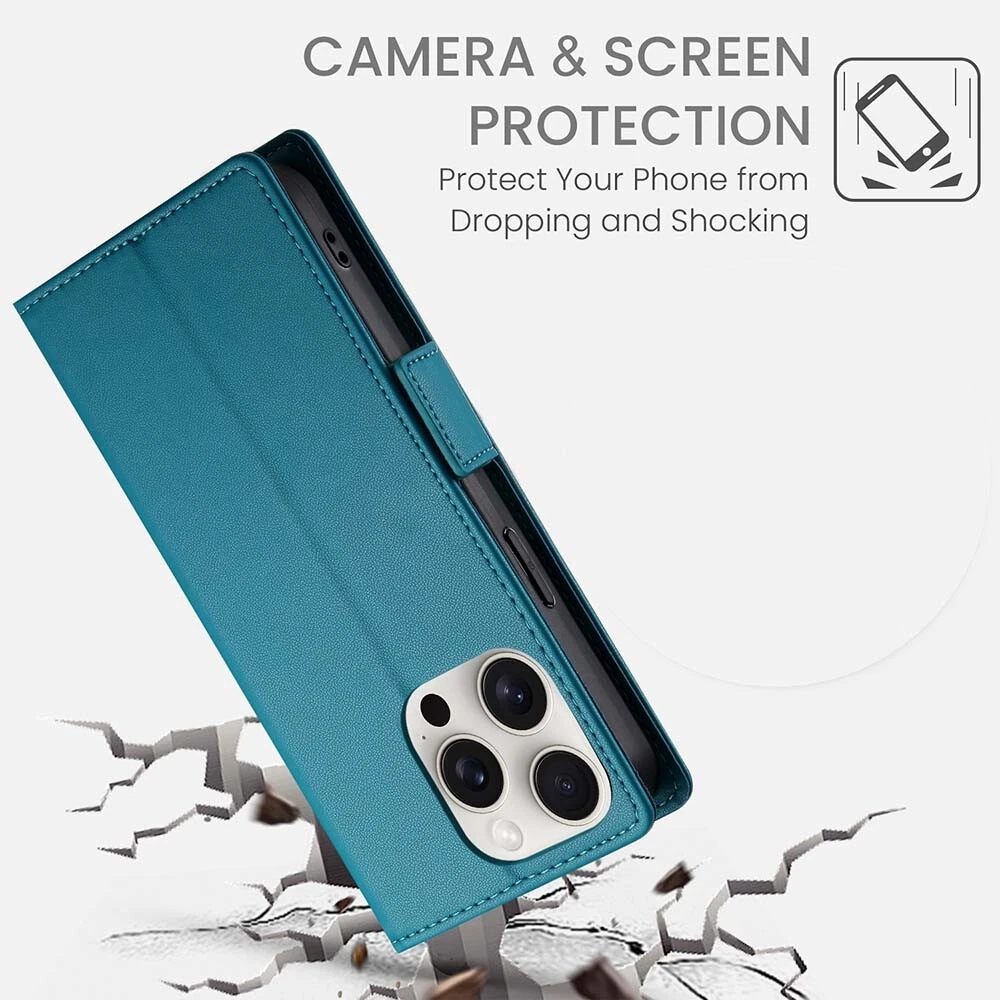 Luxury Magnetic Leather Flip Wallet Case for iPhone 11 12 13 14 15 Pro