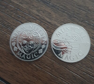 Vintage Magic Norm Nielsen Palming Coin Pair   Collectible Magic Trick
