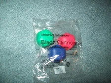 Creative Memories 3 Swivel Blades - Red Green & Blue - Custom Cutting System CCS