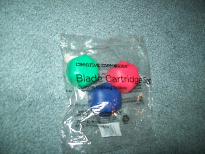 Creative Memories 3 Swivel Blades - Red Green & Blue - Custom Cutting System CCS