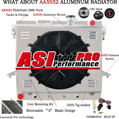 4 Rows Radiator Shroud Fan For 2006-2012 Chevy Colorado/ Hummer H3,GMC Canyon AT