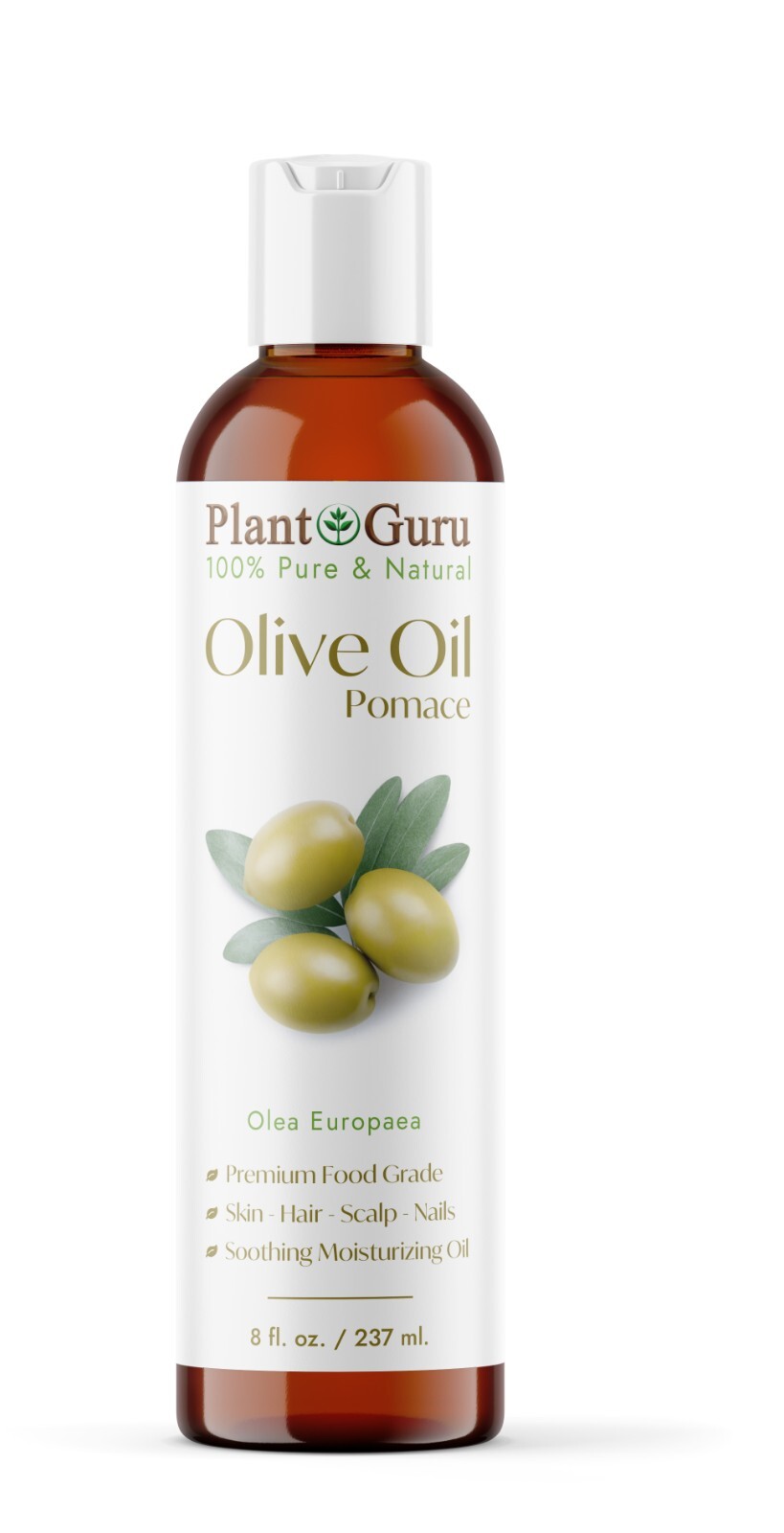 Olive Oil Pomace 8 oz. 100% Pure Natural Carrier For Skin, Hair, Face, Massage