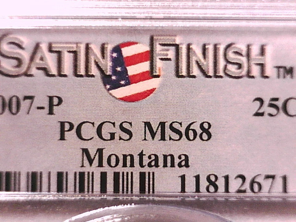 Montana 2007 P Washington State Quarter PCGS MS 68 Satin Finish 11812671 - Image 3 of 3