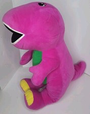 Fisher Price Speak N Sing Barney Large 26" Talking Singing Plush Jumbo Works