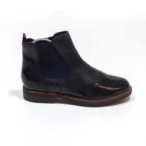 Tamaris 805 hohe Stiefel blau Leder Damen UK 4,5