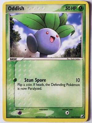 Oddish 64/115 LP - EX Unseen Forces Pokemon Card - Kouki Saitou