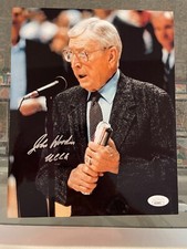 JOHN WOODEN LEGENDARY UCLA BASKETBALL COACH SIGNED 8X10 PHOTO JSA 3