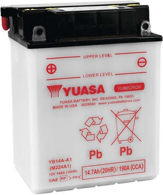 Yuasa 12V Heavy Duty Yumicorn Battery For Yamaha YFM200DX Moto-4 1985
