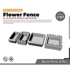 Yao's Studio LYT87006B 1/87 HO Model Railroads Display Prop Flower Fence