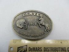 Vintage Sanchez Denver Broncos 1978 Super Bowl XII VS Dallas Cowboys Belt Buckle