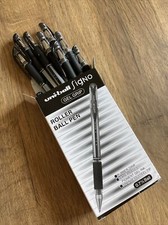Uni-Ball Signo UM-151S 0.7mm Rubber Gel Grip Roller Ball Pens Black(BOX 12 PENS)
