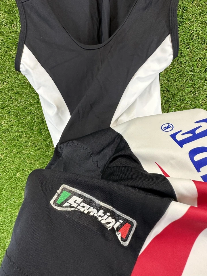 RARO CULOTTE CON TIRANTES CLÁSICO CARRERA CICLISMO SMS SANTINI ORIGINAL TALLA M MEDIANO Foto 2 de 4