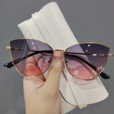 New Retro Metal Small Frame Cat-Eye Sunglasses Womean Style European and America