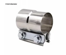 3inch T-304 Stainless Steel Butt Joint Exhaust Band Clamp Muffler Sleeve Coupler