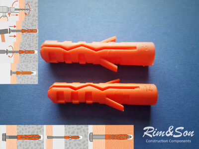 MUNGO 16x80 / 14x70 Nylon Anchor Plugs for Concrete, Brick, Perforated Brick...