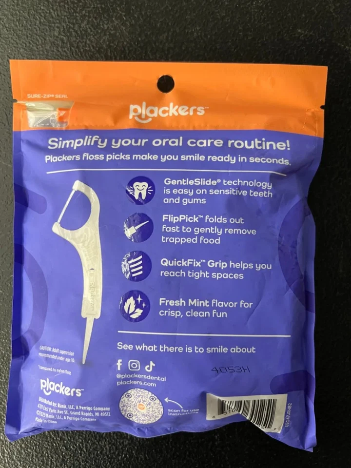 2x Plackers Línea Suave Peliquias de Hilo con FlipPick Fresco Como Nuevo Paquete de 150 Cuidado Bucal Foto 3 de 4