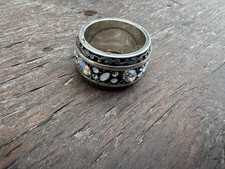 BRIGHTON CRYSTAL VOYAGE OPALESCENT IRIDESCENT CLEAR SWAROVSKI Ring Size 